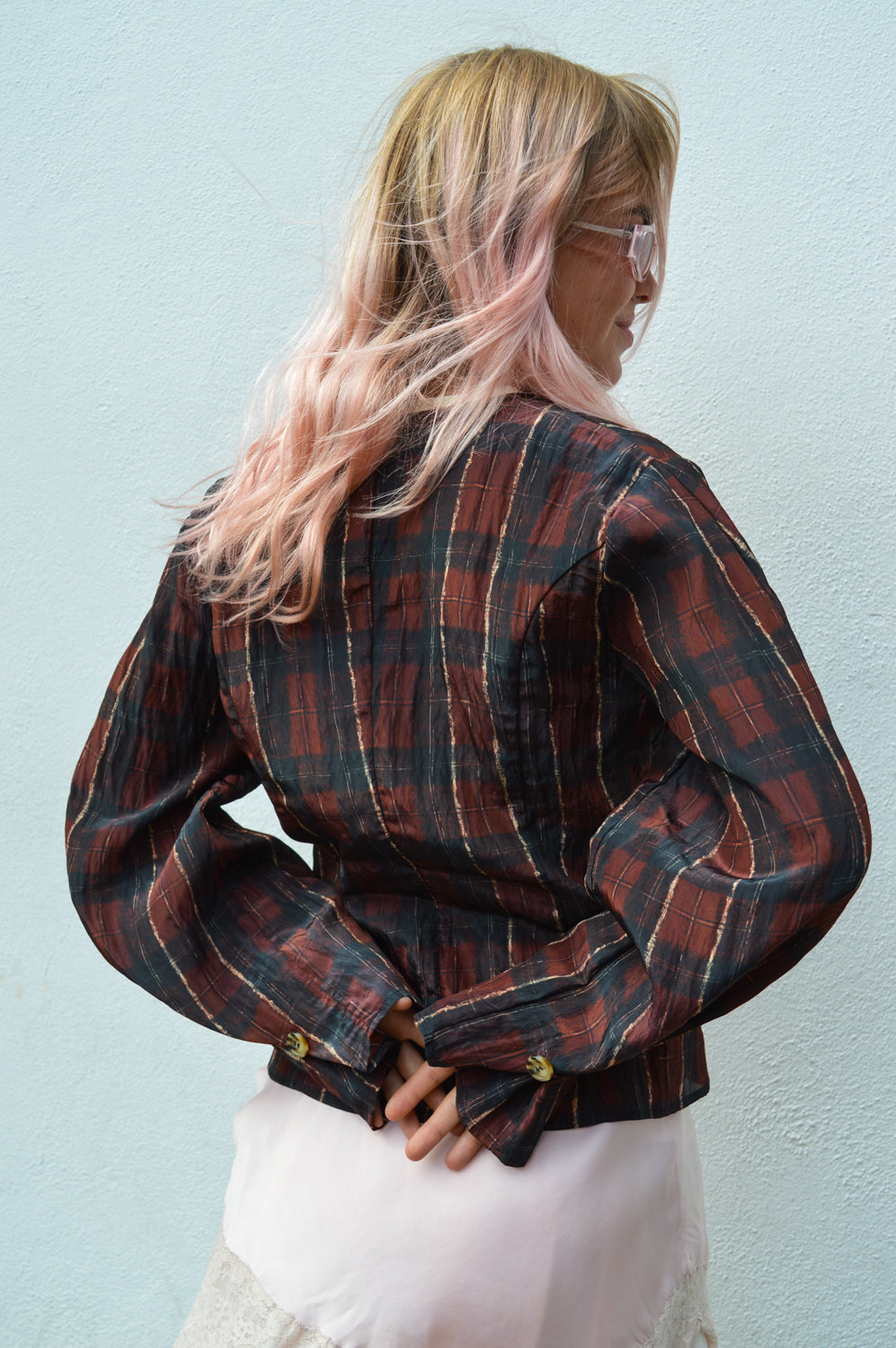 Baum Und Pferdgarten Millea Dark Red Check Top - The Mercantile London