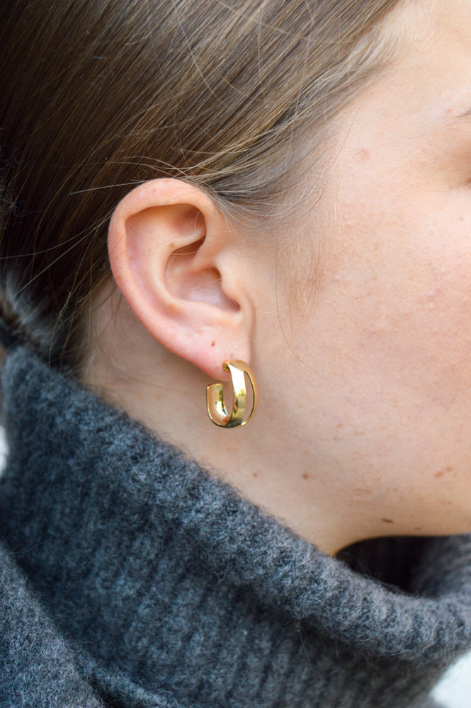 Amano Vintage Style Cut-Out Hoop Earrings - The Mercantile London