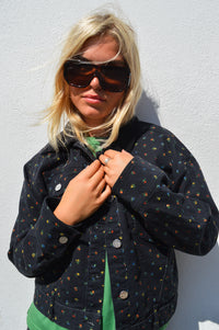 Baum Und Pferdgarten Bille Black Petite Flower Jacket