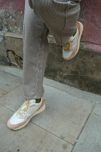 Saucony Shadow 6000 Off White/Peach Trainers - The Mercantile London