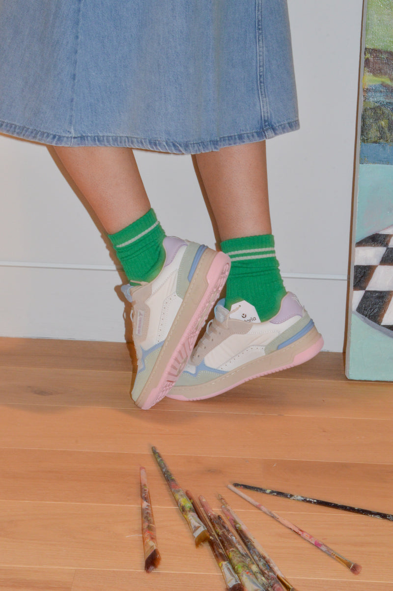 Victoria Lila Pastel Mix Trainers - The Mercantile London