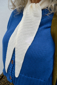 Sommerville Cream Cashmere Diamond Scarf - The Mercantile London