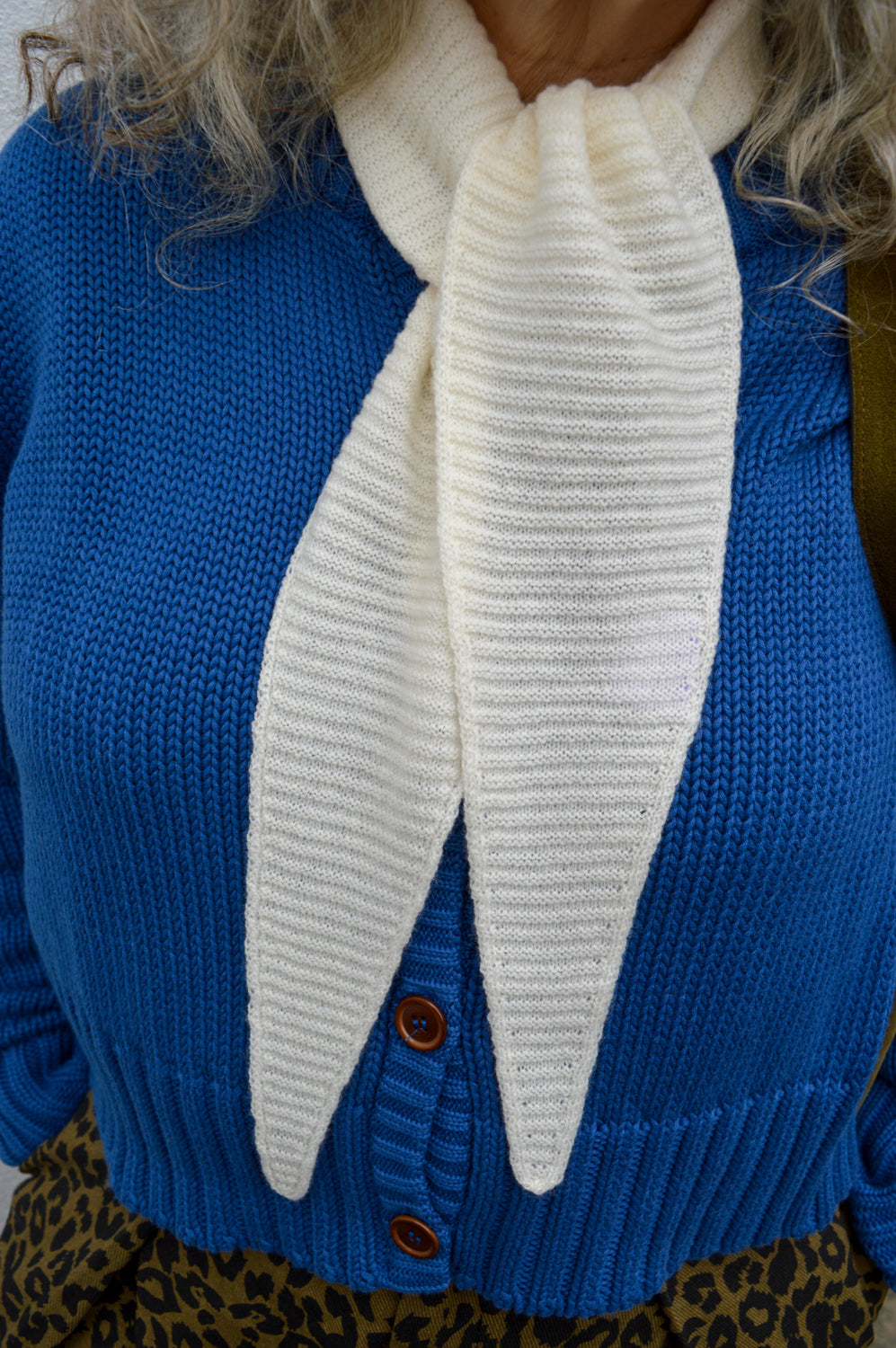 Sommerville Cream Cashmere Diamond Scarf - The Mercantile London