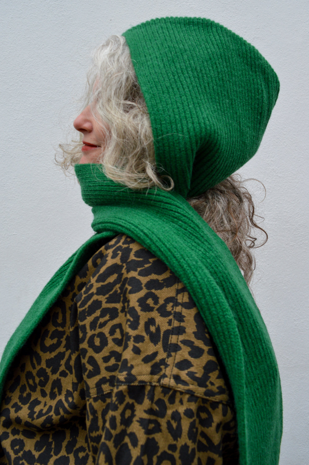 Compania Fantastica Green Knit Hooded Scarf - The Mercantile London