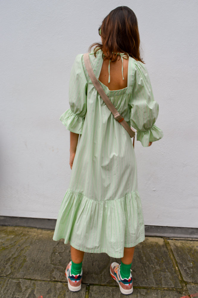 Stella Nova Striped Mint Tea Dress - The Mercantile London