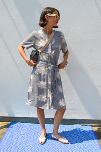 Object Penny Gingham Embroidered Midi Dress - The Mercantile London