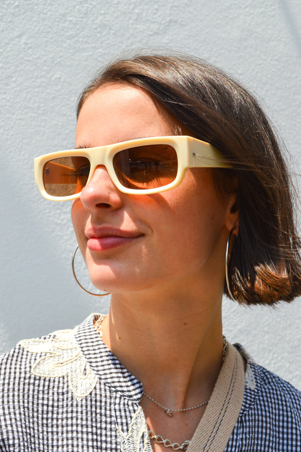 A Kjaerbede Jean Cream Sunglasses - The Mercantile London