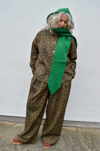 Compania Fantastica Green Knit Hooded Scarf - The Mercantile London