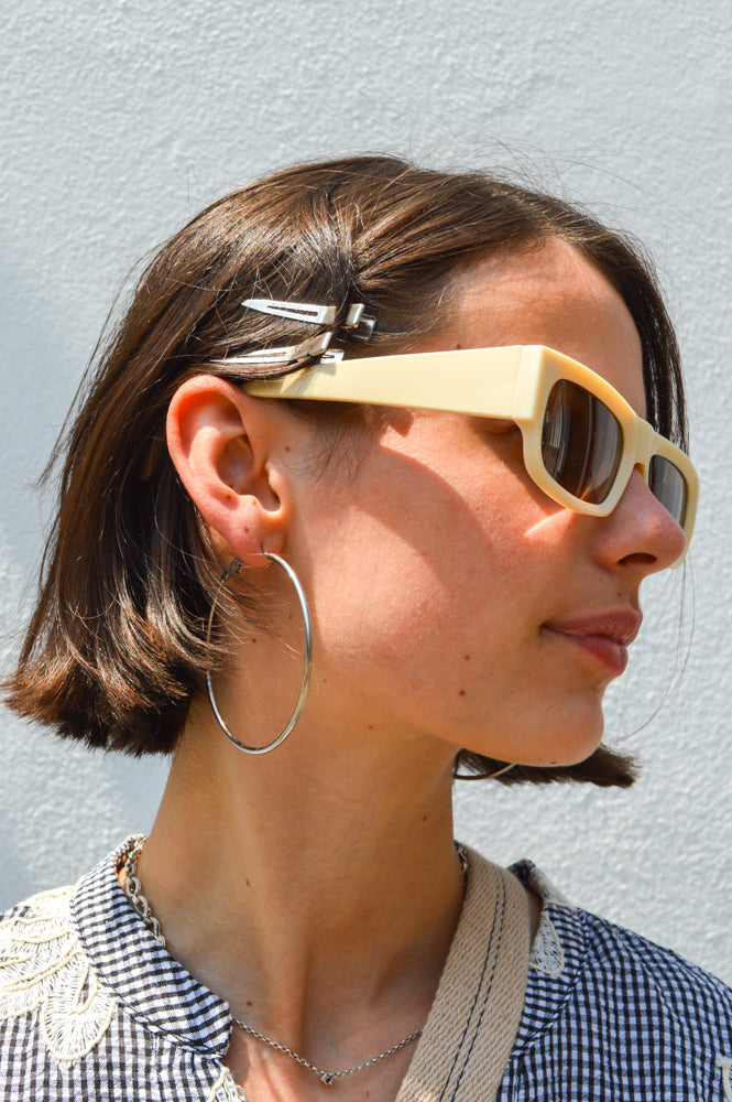 A Kjaerbede Jean Cream Sunglasses - The Mercantile London