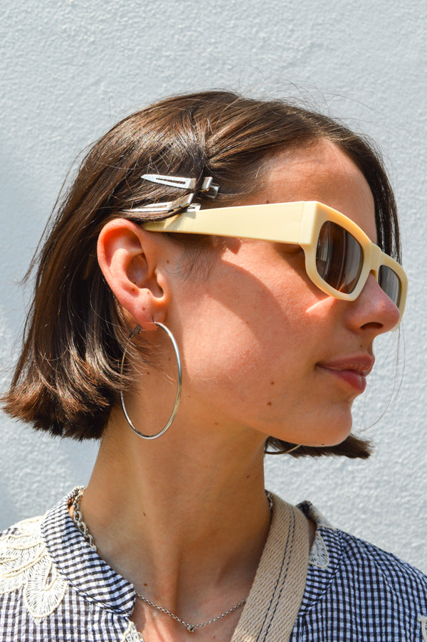 A Kjaerbede Jean Cream Sunglasses - The Mercantile London