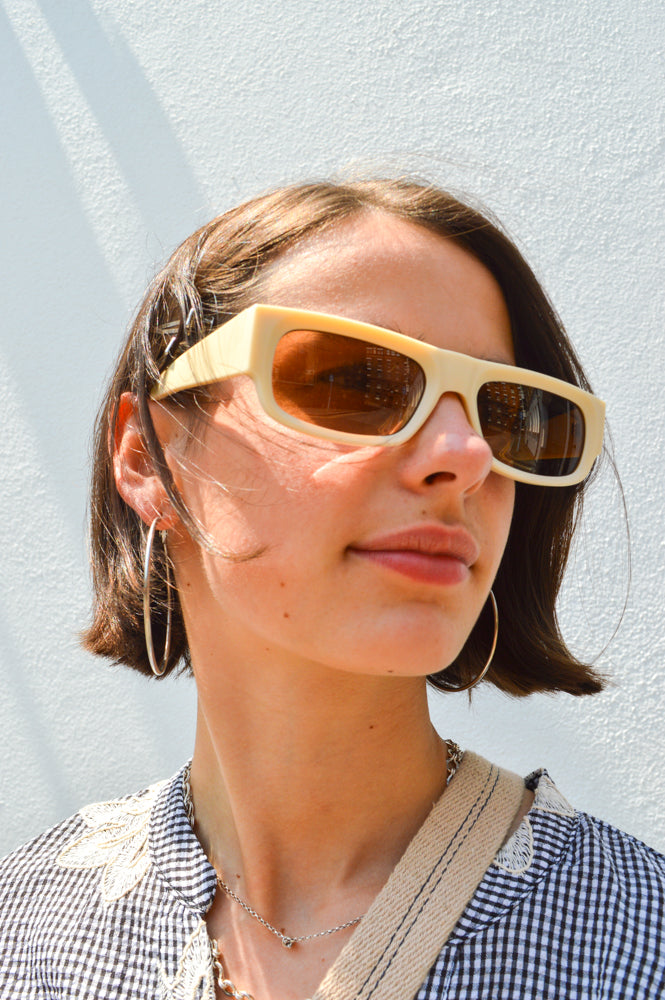 A Kjaerbede Jean Cream Sunglasses - The Mercantile London