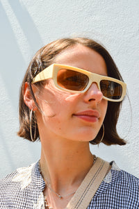 A Kjaerbede Jean Cream Sunglasses - The Mercantile London
