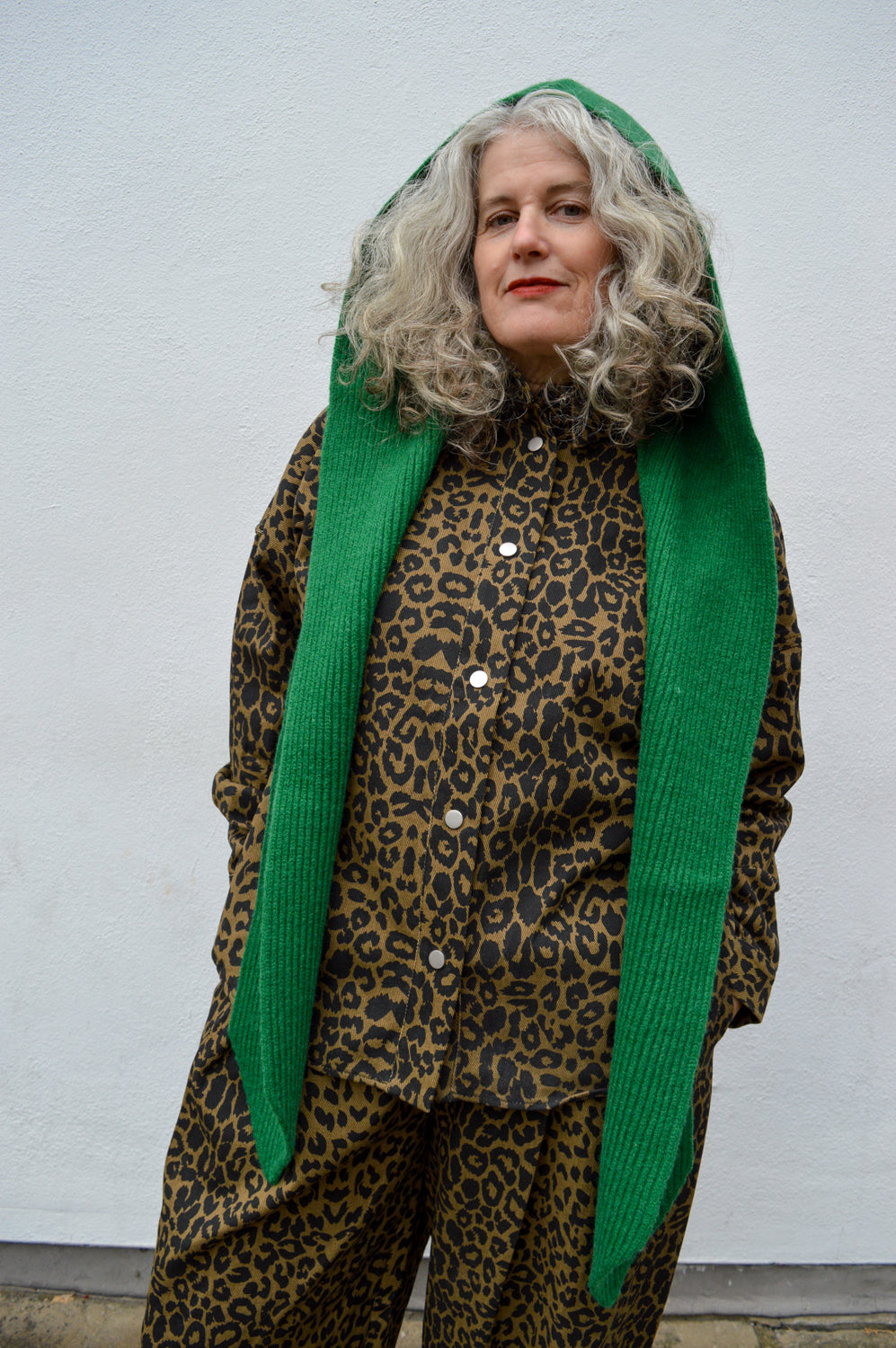 Compania Fantastica Green Knit Hooded Scarf - The Mercantile London