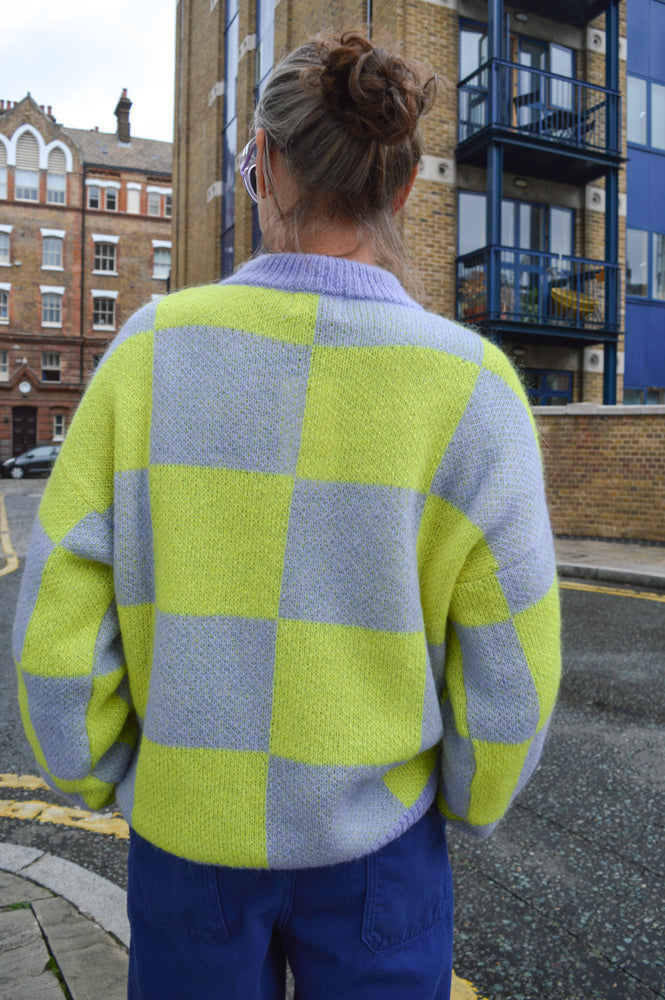 Noella Kiana Lilac & Yellow Mix Sweater - The Mercantile London