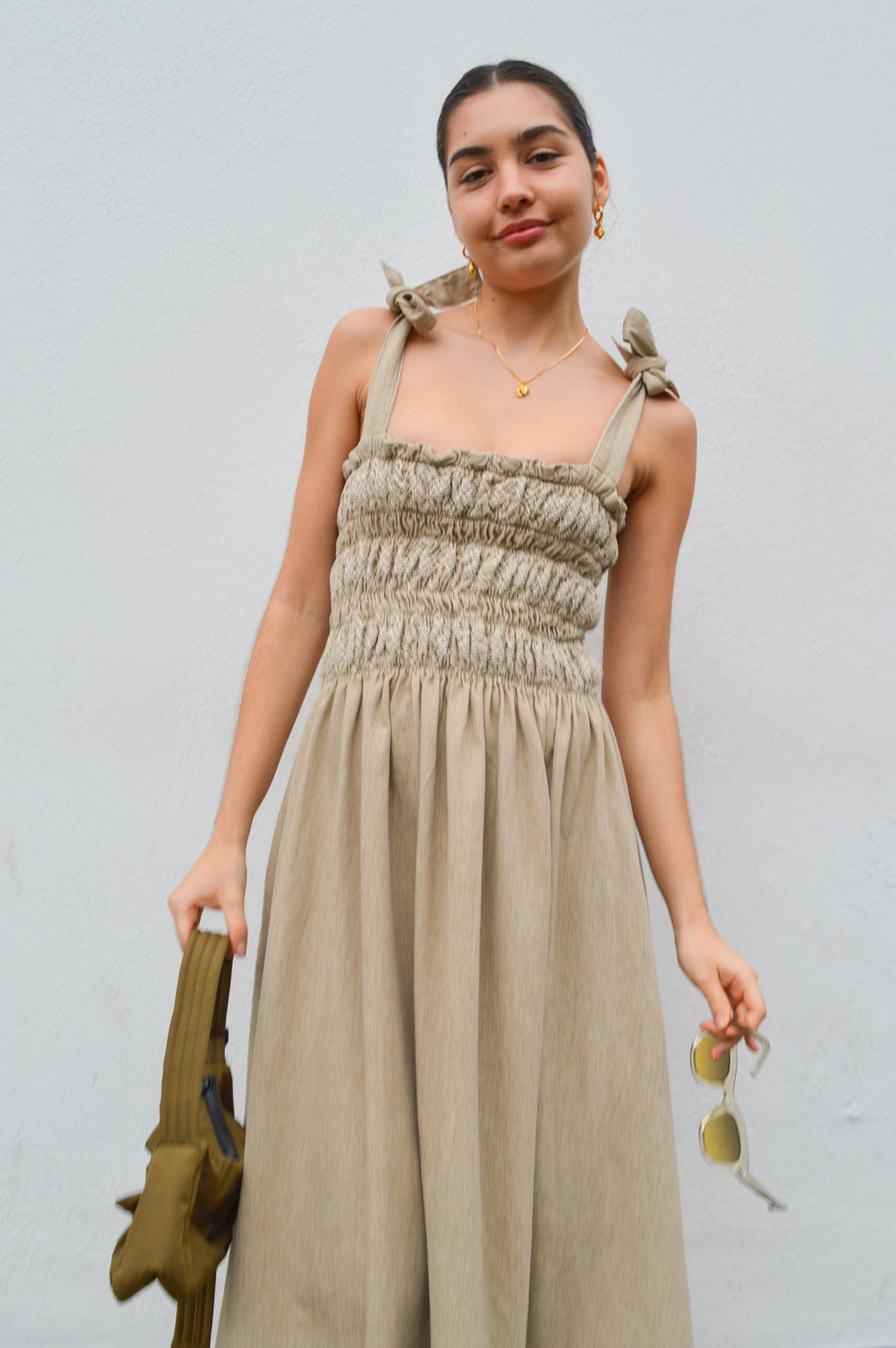 Seventy + Mochi Sally Sand Linen Dress - The Mercantile London