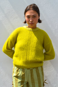 Maison Anje Brock Acid Lime Jumper