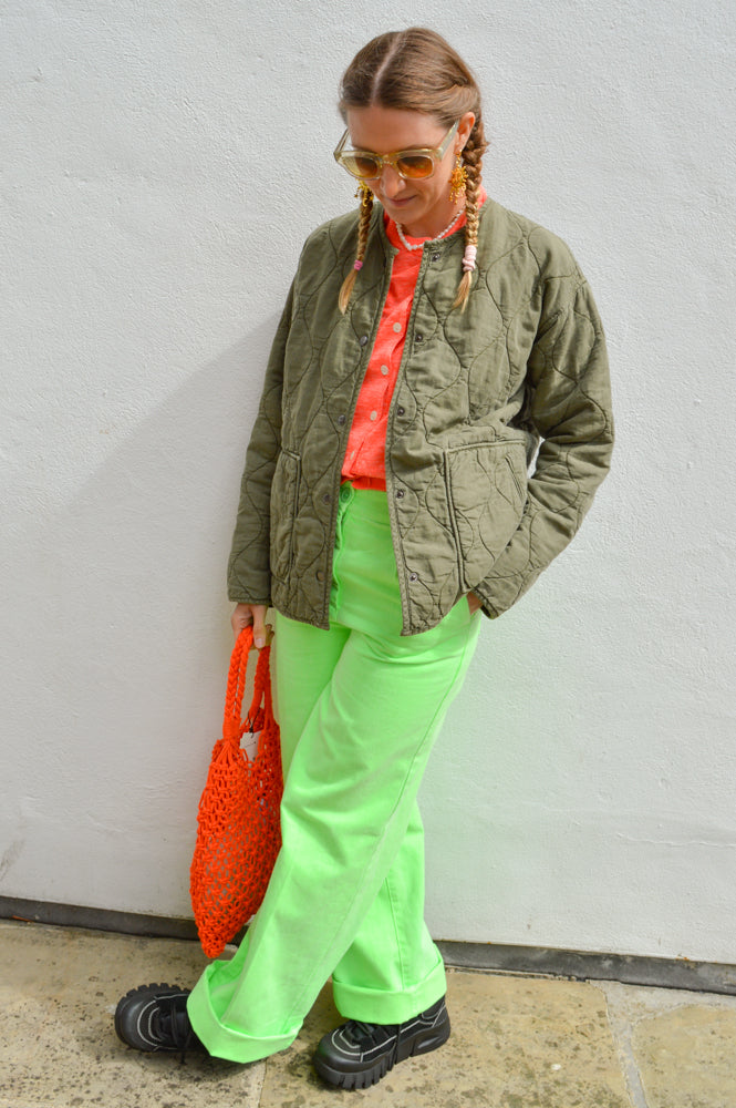 CKS Roda Bright Green Jeans - The Mercantile London