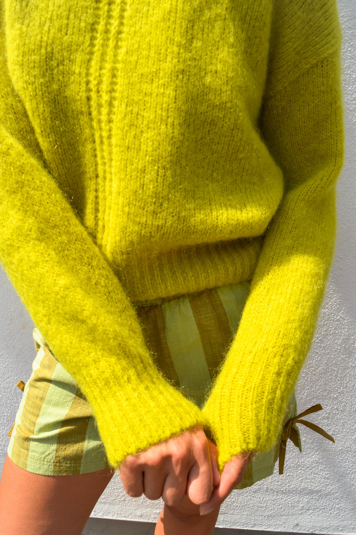 Maison Anje Brock Acid Lime Jumper