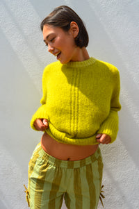Maison Anje Brock Acid Lime Jumper