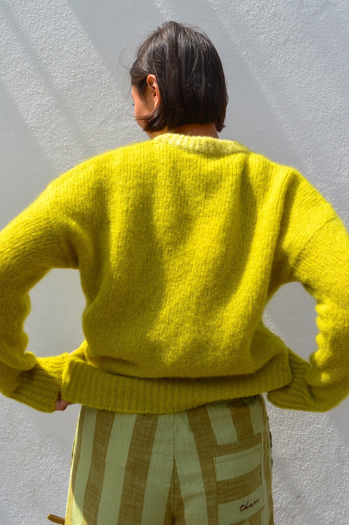 Maison Anje Brock Acid Lime Jumper