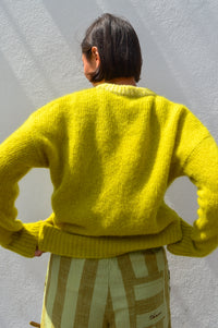 Maison Anje Brock Acid Lime Jumper