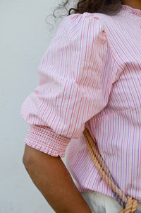 Numph Ulla Blushing Bride Stripe Shirt - The Mercantile London