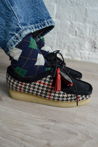 Clarks Black Harris Tweed Wallabees - The Mercantile London