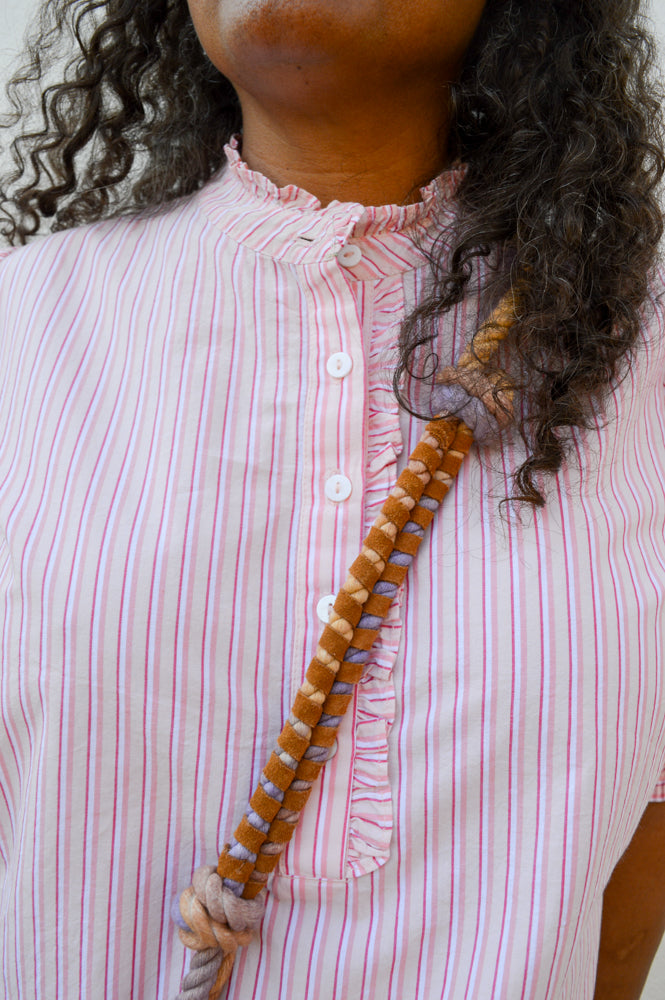 Numph Ulla Blushing Bride Stripe Shirt - The Mercantile London