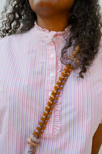 Numph Ulla Blushing Bride Stripe Shirt - The Mercantile London