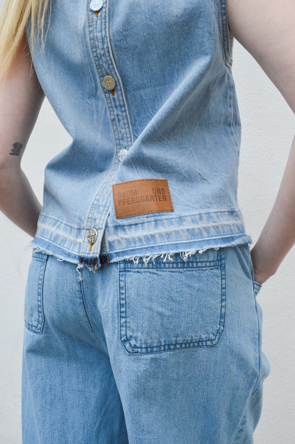 Baum Und Pferdgarten Medine Denim Embellished Top - The Mercantile London