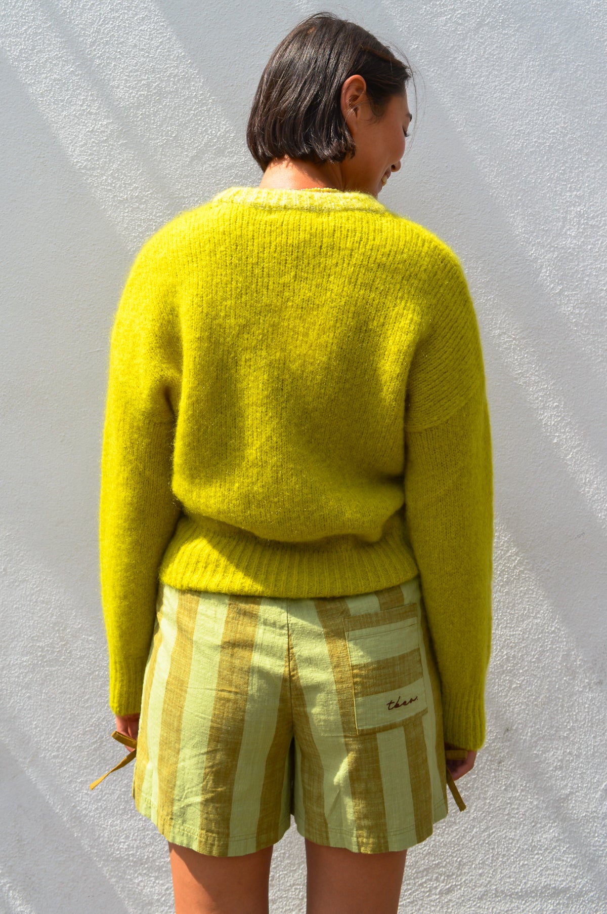 Maison Anje Brock Acid Lime Jumper