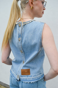 Baum Und Pferdgarten Medine Denim Embellished Top - The Mercantile London