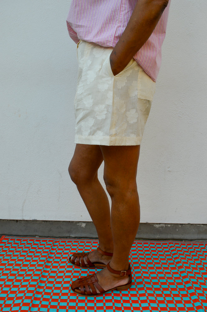 FRNCH Novalie Cream Shorts - The Mercantile London