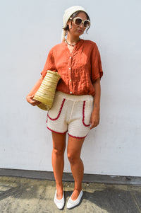 Indi & Cold Red Crochet Shorts