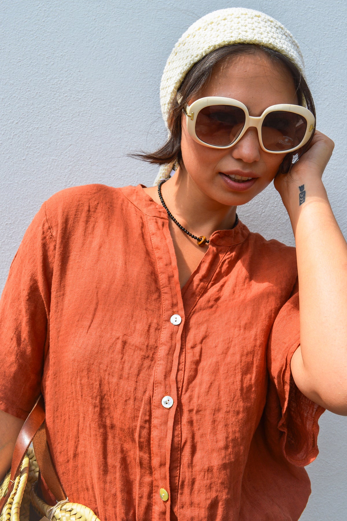 Linen & More Terracotta Blouse