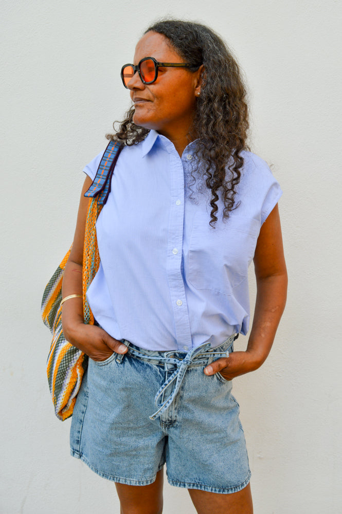 Esmé Studios Nunu Kentucky Blue Shirt - The Mercantile London