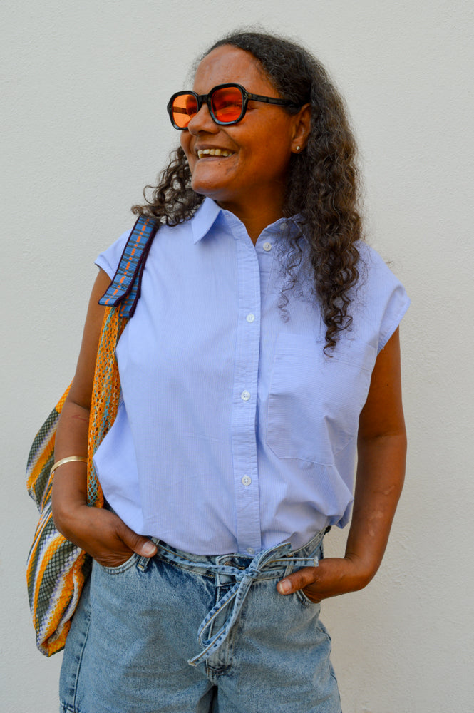 Esmé Studios Nunu Kentucky Blue Shirt - The Mercantile London