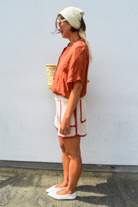 Linen & More Terracotta Blouse