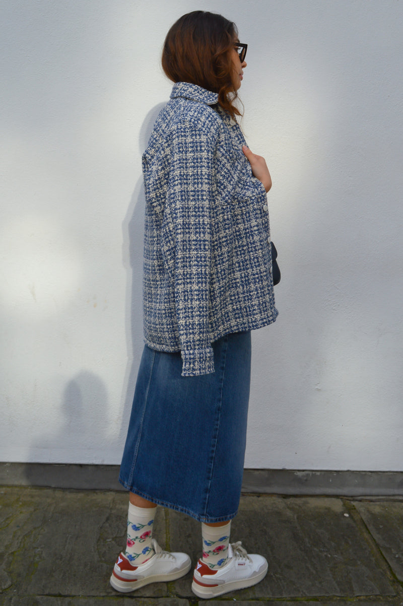 Object Harlow Blue Denim Skirt - The Mercantile London