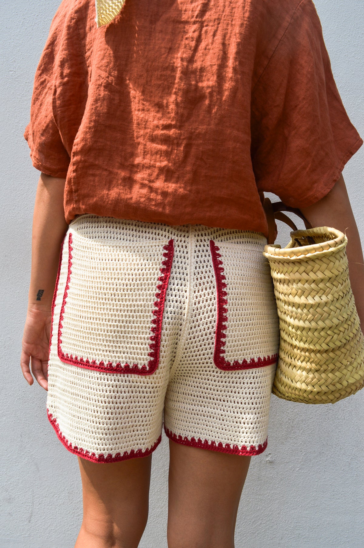 Indi & Cold Red Crochet Shorts