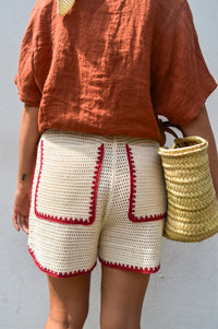 Indi & Cold Red Crochet Shorts