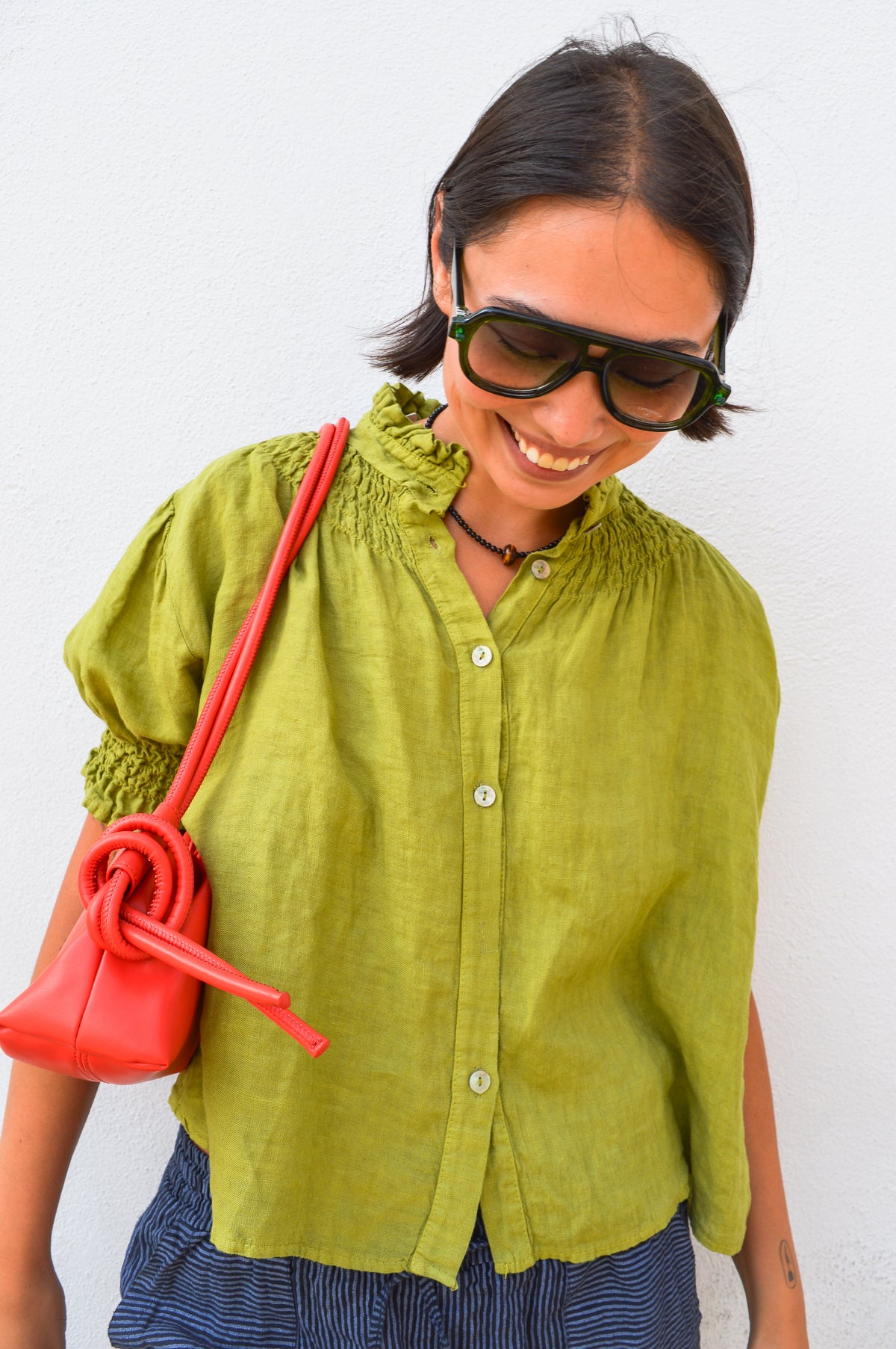 Linen & More Pistachio Blouse