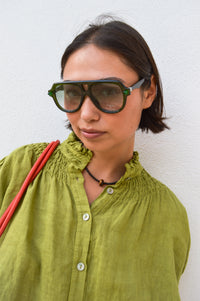 AFA Collective Bold Navigator Green Sunglasses