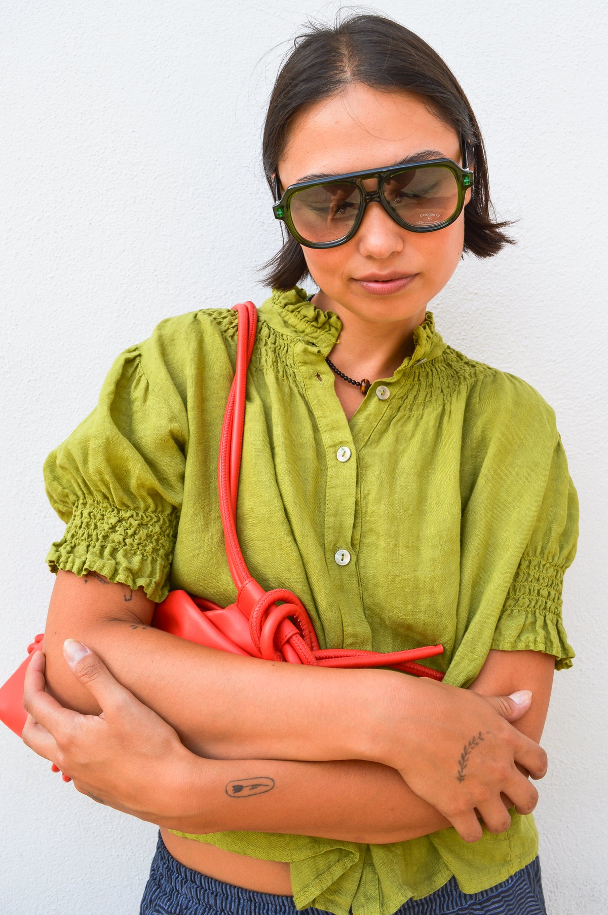 AFA Collective Bold Navigator Green Sunglasses