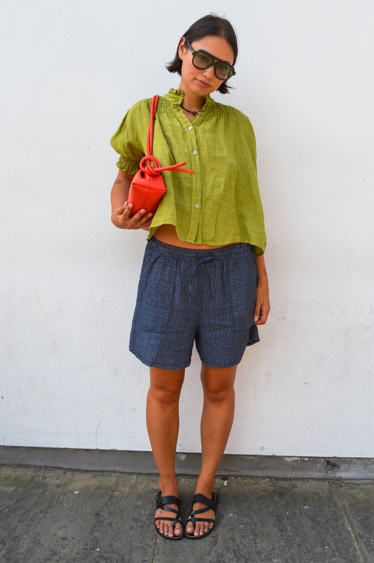Linen & More Pistachio Blouse