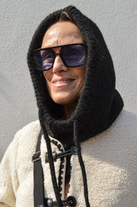 Object Milu Black Knitted Balaclava - The Mercantile London