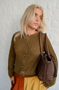 Basic Apparel Tricia Desert Palm Cardigan - The Mercantile London
