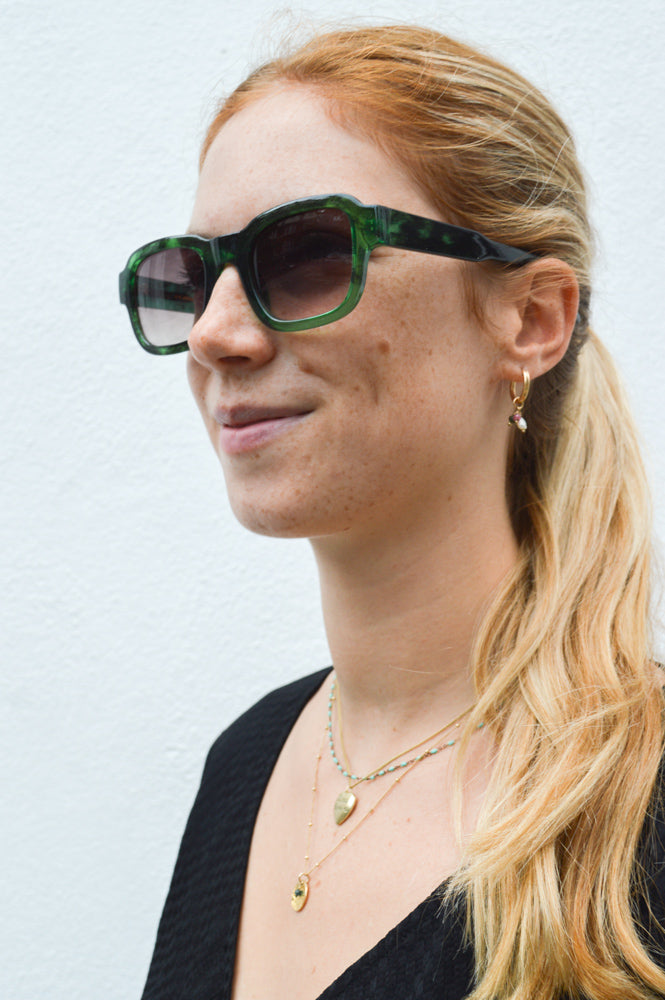 Buy A.Kjaerbede Halo Sunglasses Green Marble Transparent - Scandinavian  Fashion Store