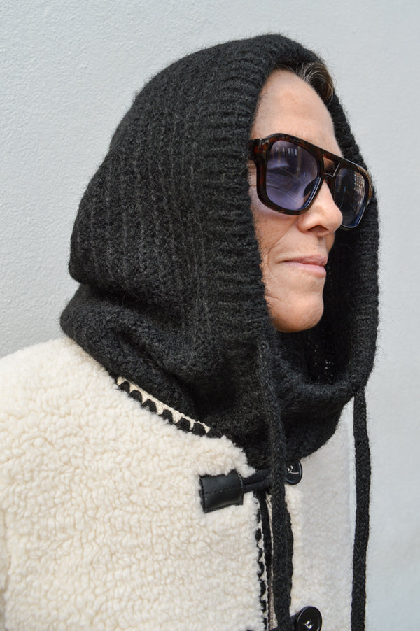 Object Milu Black Knitted Balaclava - The Mercantile London