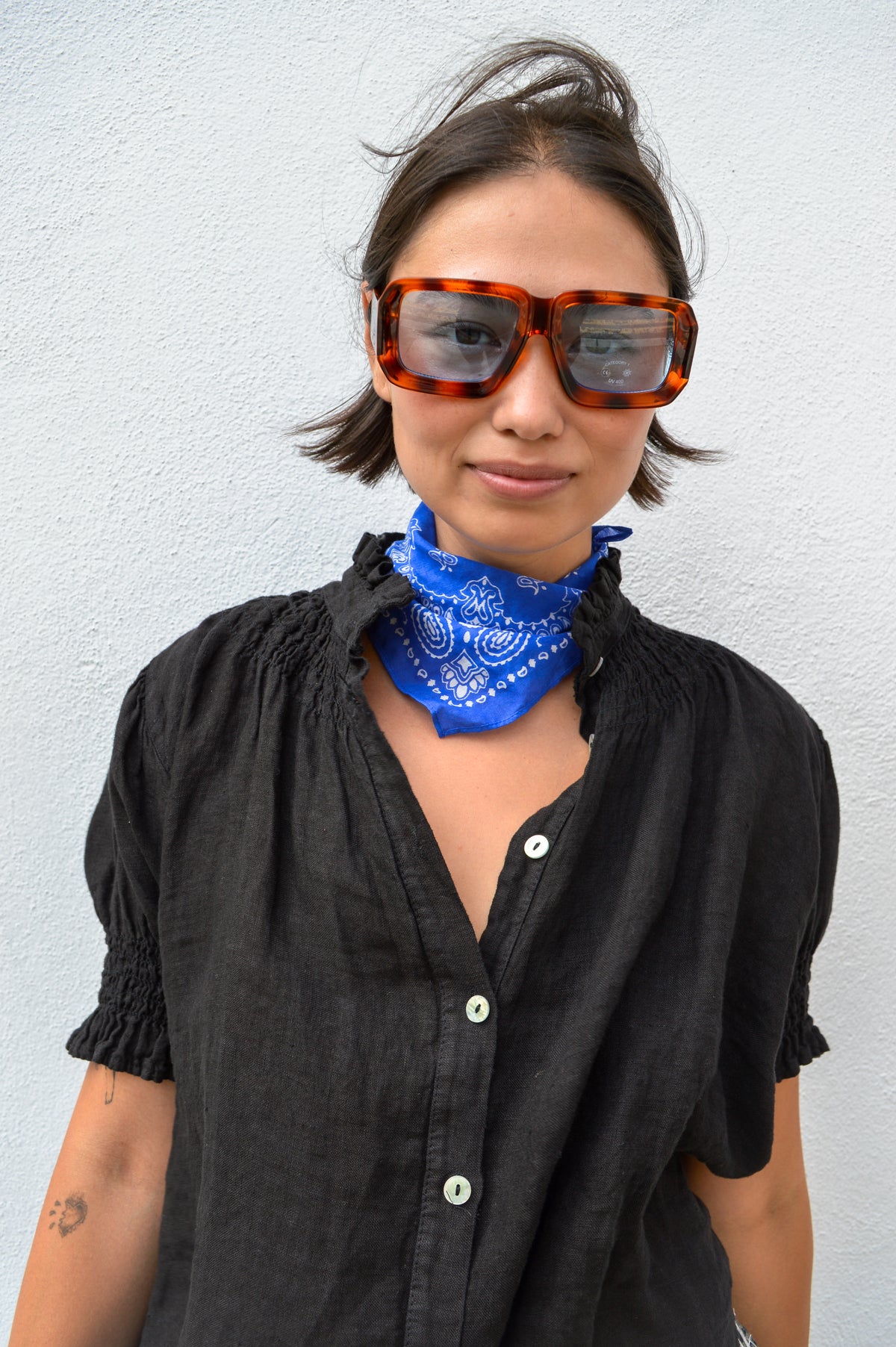 AFA Collective Oversized Square Brown Stripe Sunglasses